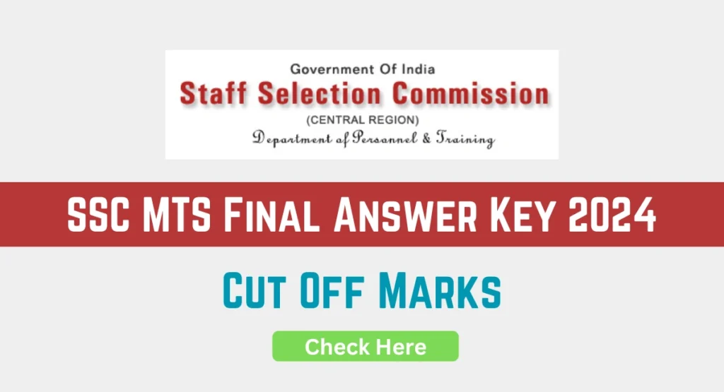 SSC MTS Final Answer Key 2024