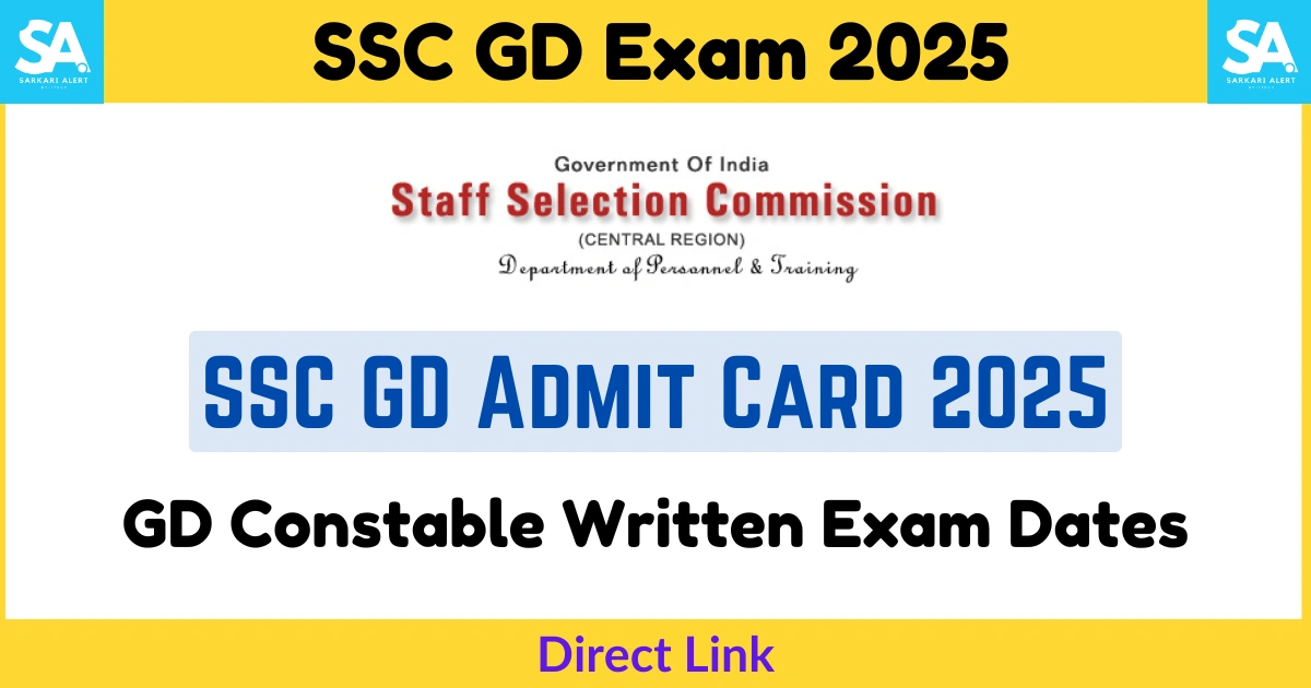 SSC GD Admit Card 2025