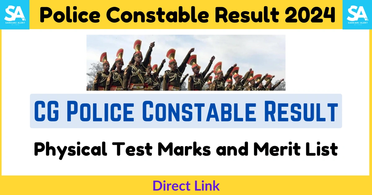 CG Police Constable Result 2024