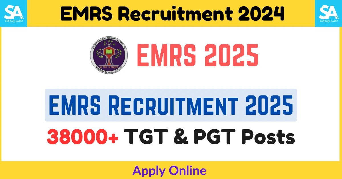 EMRS Recruitment 2025 Notification